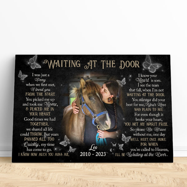 Horse Memorial Canvas Gift| Sympathy Remembrance Canvas Gifts for Loss of Horse Horse Loss Gifts NXM296