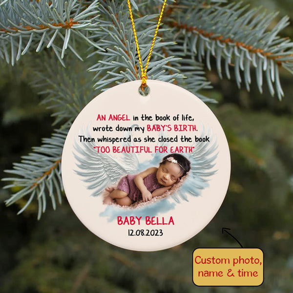 Baby Memorial Ornament, Miscarriage Remembrance Ornament Gifts Loss Of Child Infant MB04