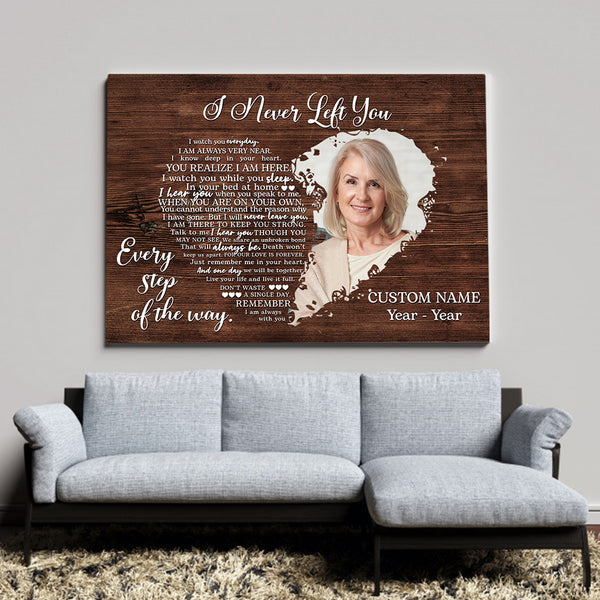 Memorial Canvas Gift I Never Left You Sympathy Gift | Memorial Gifts For Loss Of Loved One NXM387