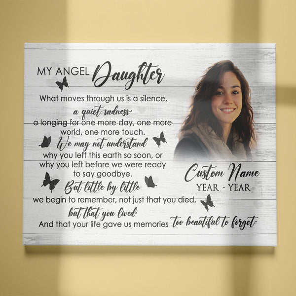 Daughter Memorial Canvas Gifts| Remembrance Gift For Loss Of Daughter| Daughter Sympathy Gift NXM465