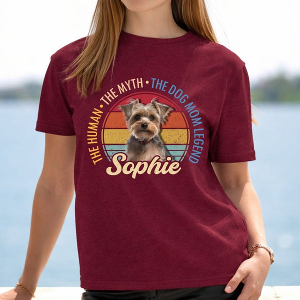 Funny The Human The Myth The Dog Mom Legend Custom Dog T-shirt, Mothers Day Gift for Dog Mom FSD4807