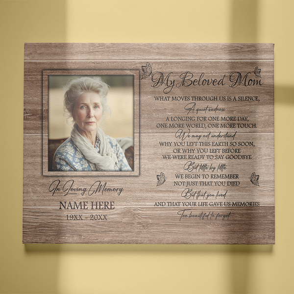 Personalized Mom Memorial Gifts, Sympathy Gift for Loss of Mother, My Beloved Mom Mother's Day NXM493