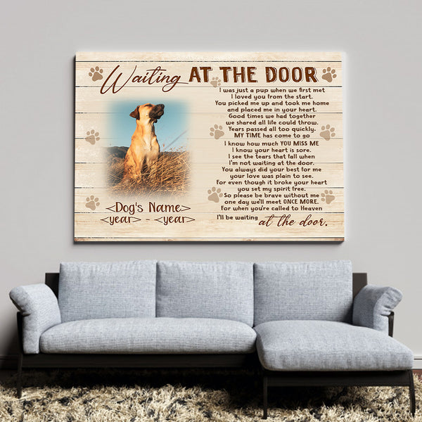 Personalized Dog Memorial Canvas Gift For Loss Of Dog| Sympathy Gifts For Loss of Dog Memorial Gift NXM305