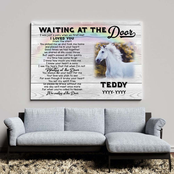 Horse Memorial Canvas Gift| Sympathy Gifts for Loss of Horse| Horse Loss Remembrance Gifts NXM295