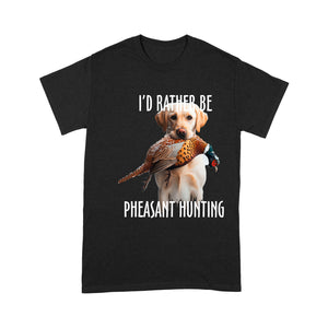 Yellow Labrador Dog Pheasant Hunting T-shirt FSD4589 D02