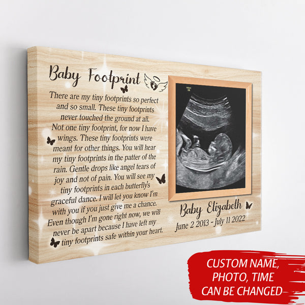 Personalized Memorial Canvas For Loss Baby| Baby Memorial Gift| Memory Gift for Baby in Heaven| NXM83