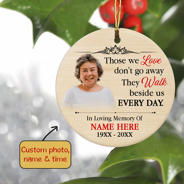 Those We Love Custom Memorial Christmas Ornament For Loss of Dad Mom MC14