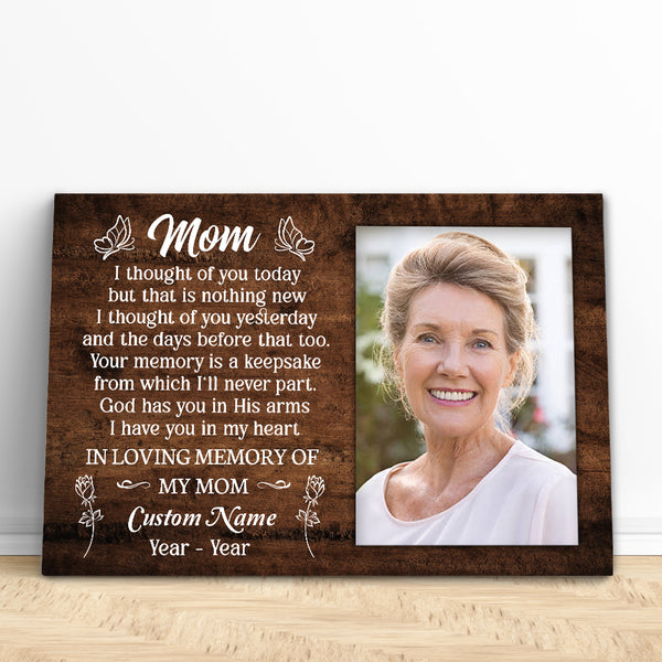 Personalized Mom Memorial Gifts For Loss, I Thought Of You Sympathy Gifts for Loss of Mother In Memory NXM499