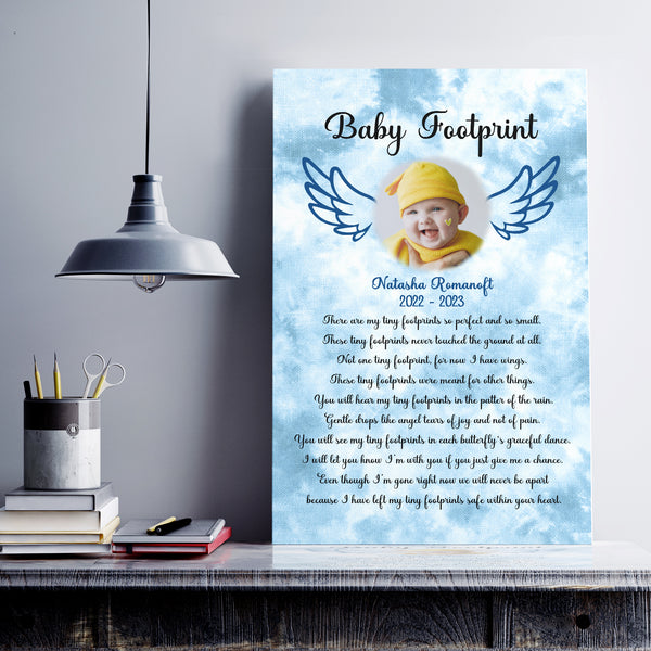 Baby In Heaven Memorial Canvas Gifts, Baby Angel Gift For Loss of Baby Infant Miscarriage Gifts NXM236