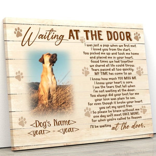 Personalized Dog Memorial Canvas Gift For Loss Of Dog| Sympathy Gifts For Loss of Dog Memorial Gift NXM305