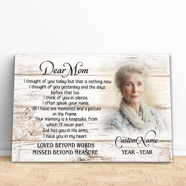 Mom Personalized Memorial Gifts For Loss of Mother, In Memory Of Mom Remembrance NXM503