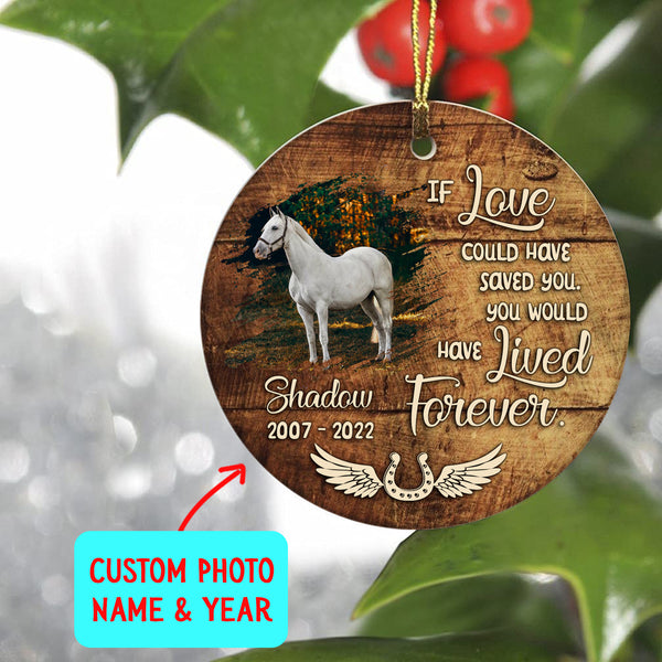 Horse Memorial Ornament Gift - Sympathy Gifts For Loss of Horse Remembrance MC62