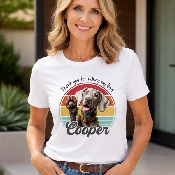 Custom Dog Photo Retro Style T-shirt for Grandma, Funny Mothers Day gift for Grandma FSD4802
