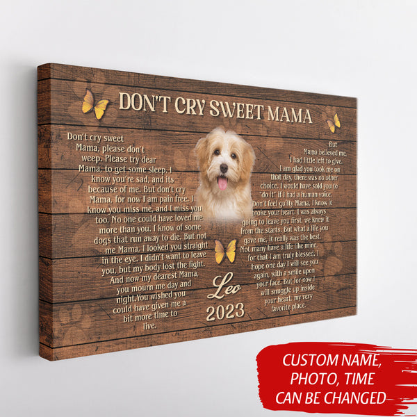 Personalized Memorial Canvas Gift For Loss Of Dog| Dog Loss Sympathy Gifts| Dog In Heaven NXM121