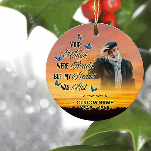 Dad Memorial Ornament - Angel Dad in Heaven Christmas Ornament For Loss Of Father, Sympathy Gift For Loss Of Dad ODT96