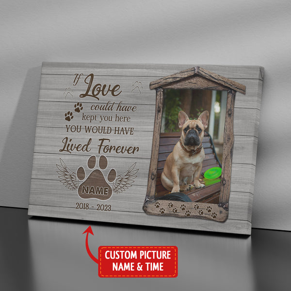 Personalized Memorial Dog Canvas Memorial Gifts For Loss of Dog Pet If Love Could Have Saved You NXM384