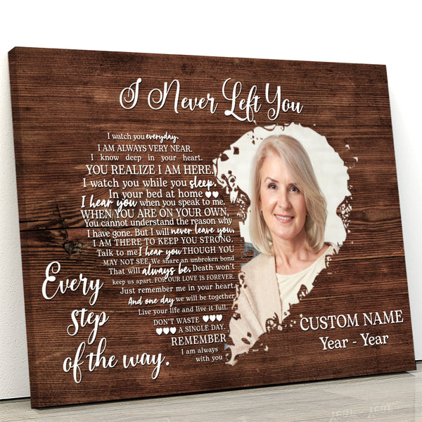 Memorial Canvas Gift I Never Left You Sympathy Gift | Memorial Gifts For Loss Of Loved One NXM387