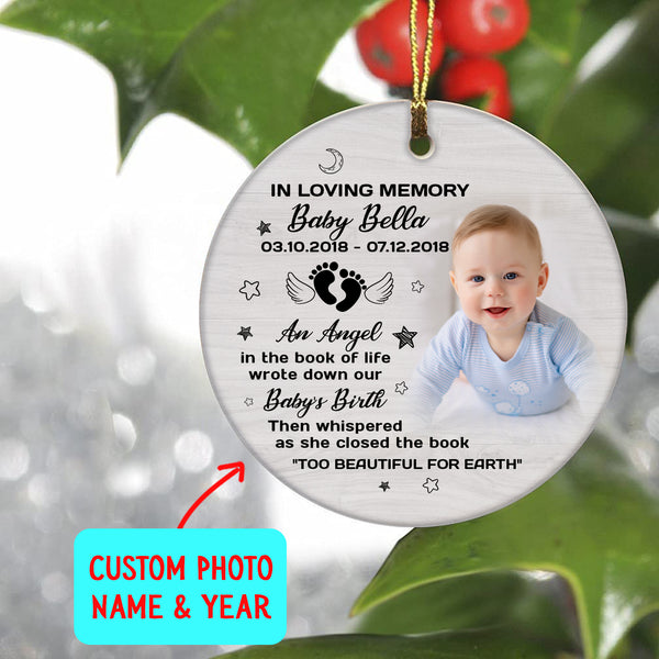 Miscarriage Ornament for Baby - Memorial Ornament for Loss of Infant Child MB15