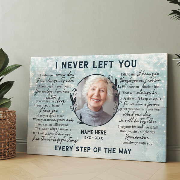 Personalized Memorial Gift Canvas| Sympathy Gift For Loss Of Loved One| In Memory Of Dad Mom NXM450