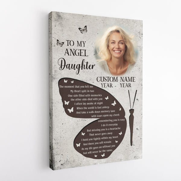 Daughter Memorial Canvas Gift Personalized| In Memory Of Daughter| Gifts for Loss of Daughter NXM415