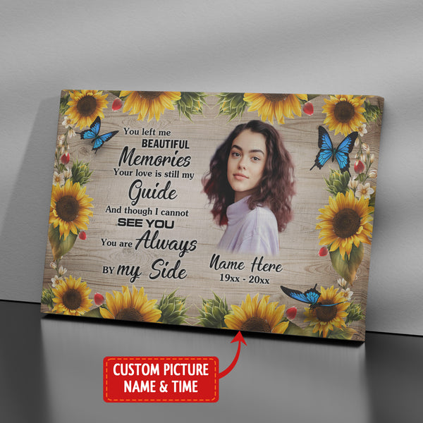 Memorial Canvas Gifts Personalized| Sympathy Gifts For Loss Loved One| Always By My Side NXM360