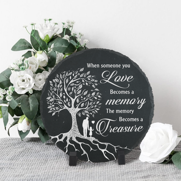 Dad Memorial Garden Slate Stone for Daughter Loss of Father Sympathy Gift for Loss of Uncle Dad TNA12