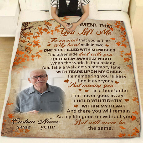 Personalized Memorial Blanket Gift| Remembrance Blanket Bereavement Gift For Loss of Loved One MM14