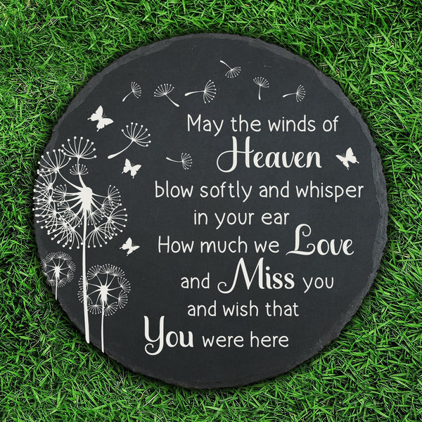 Memorial Garden Slate Stone Memorial Gifts for Loss of Loved One Memorial Plaque in Loving Memory TNA16