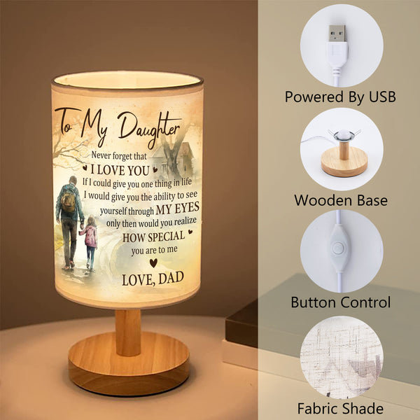 Daughter Table Lamp Gifts for Daughter from Dad, Father and Daughter Table Lamp TNT3