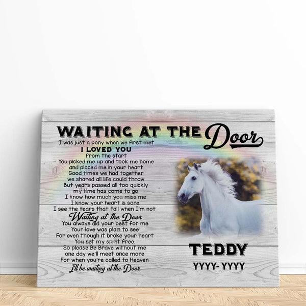 Horse Memorial Canvas Gift| Sympathy Gifts for Loss of Horse| Horse Loss Remembrance Gifts NXM295