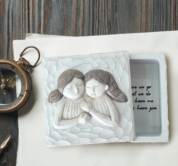 Friendship Keepsake Box gift for Friends Birthday Christmas Valentine Gifts, Best Friend Trinket Box TNK5