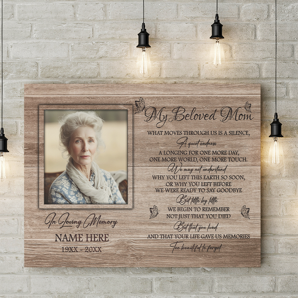 Personalized Mom Memorial Gifts, Sympathy Gift for Loss of Mother, My Beloved Mom Mother's Day NXM493