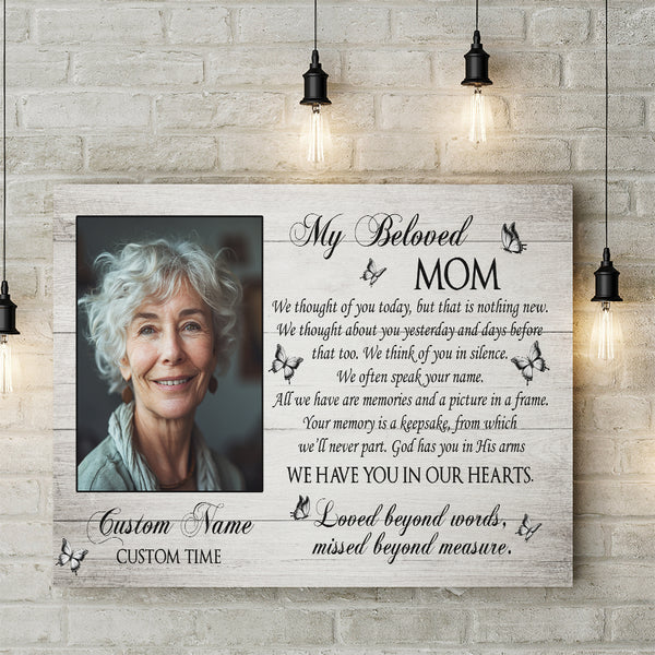 Mom Memorial Personalized Sympathy Gifts for Loss of Mother Bereavement In Memory of Mom NXM506