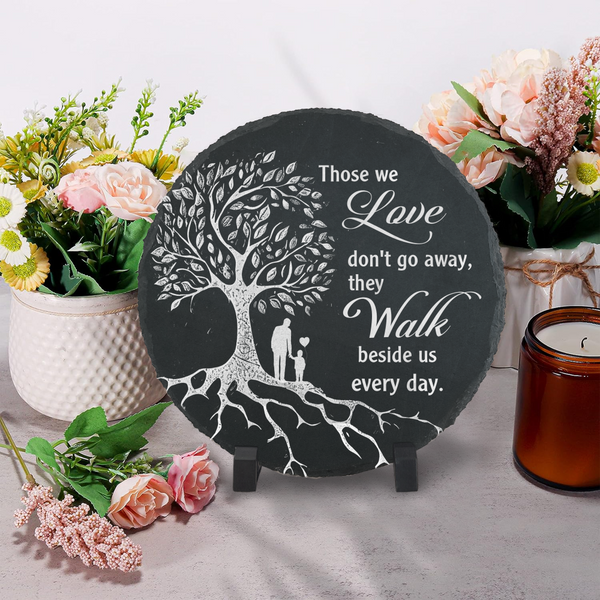 Dad Memorial Garden Slate Stone Gifts for Son Memorial Gift for Loss of Father Uncle Memorial Plaque TNA11