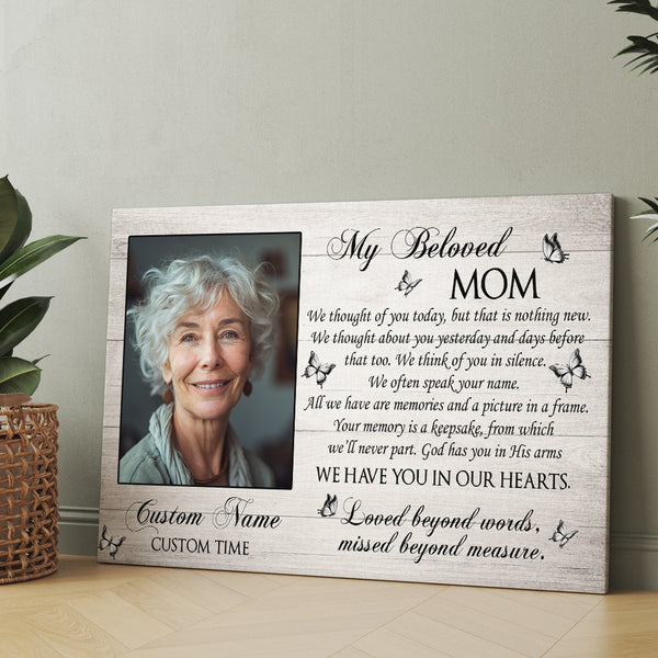 Mom Memorial Personalized Sympathy Gifts for Loss of Mother Bereavement In Memory of Mom NXM506