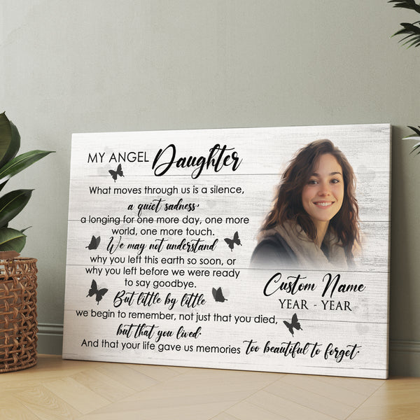 Daughter Memorial Canvas Gifts| Remembrance Gift For Loss Of Daughter| Daughter Sympathy Gift NXM465