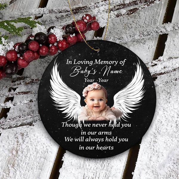 Angel Baby Memorial Ornament, Miscarriage Remembrance Ornament for Loss Child MB11