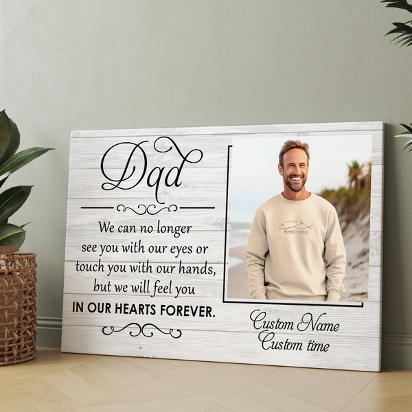 Dad Memorial Canvas Personalized| Memorial Gifts for Loss of Father Sympathy Gifts for Dad M520