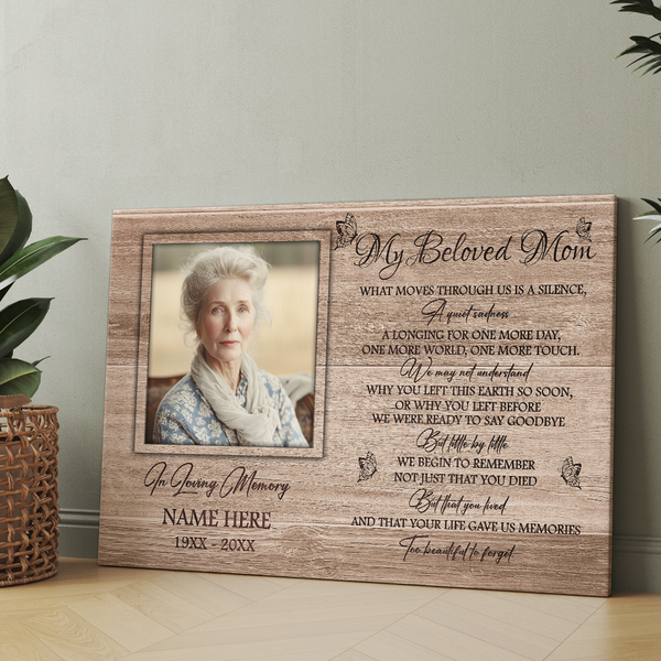 Personalized Mom Memorial Gifts, Sympathy Gift for Loss of Mother, My Beloved Mom Mother's Day NXM493