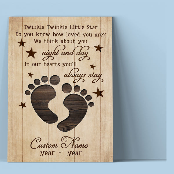 Memorial Canvas For Loss Baby Angel| Custom Gifts for Loss of Baby| Memorial Gift for Child in Heaven NXM76