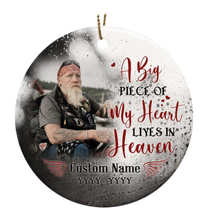 Personalized Memorial Ornament - Angel In Heaven Ornament Sympathy Gift For Loss Of Loved One Dad Mom Son In Memory ODT124