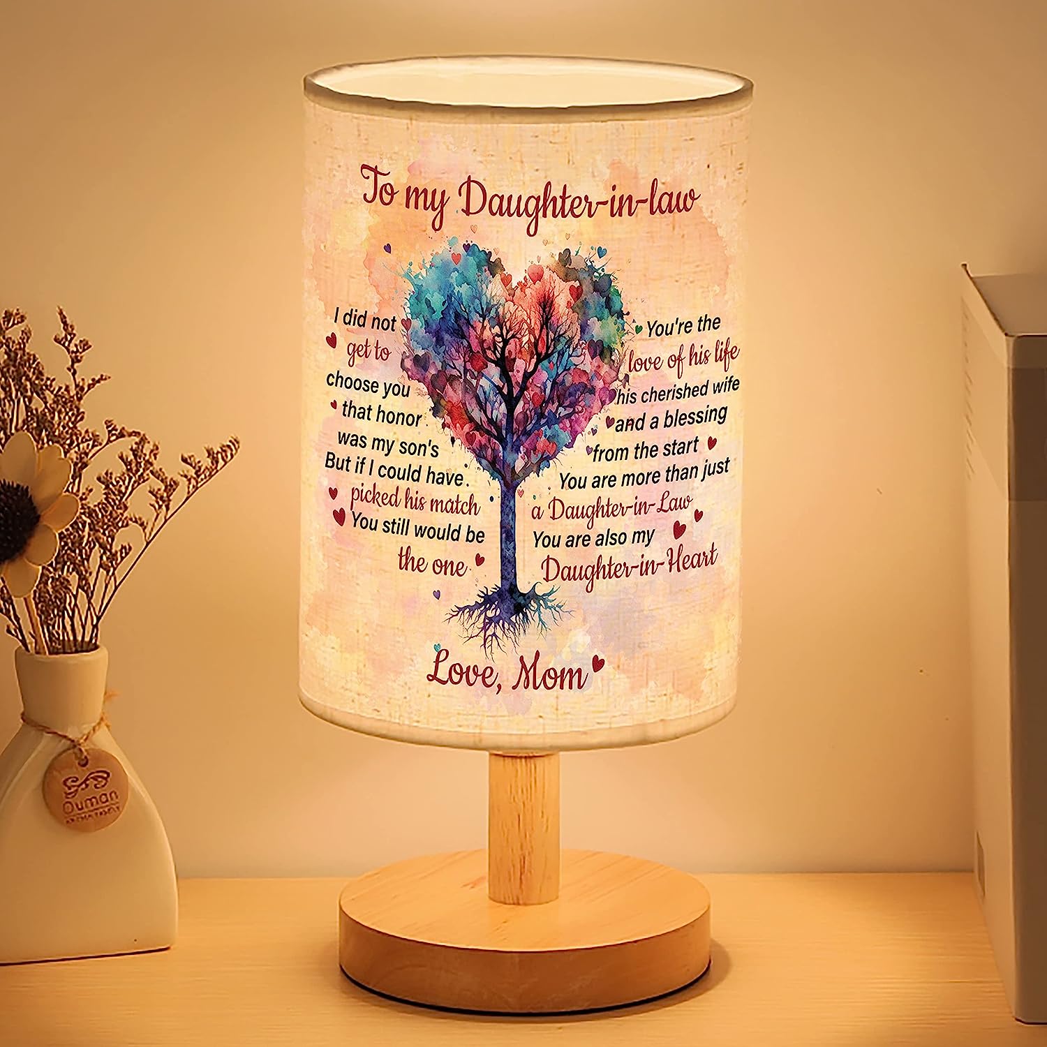 Daughter in Law Table Lamp Gift from Mother in Law, Gifts for Daughter in Law from Mother in Law TNT8