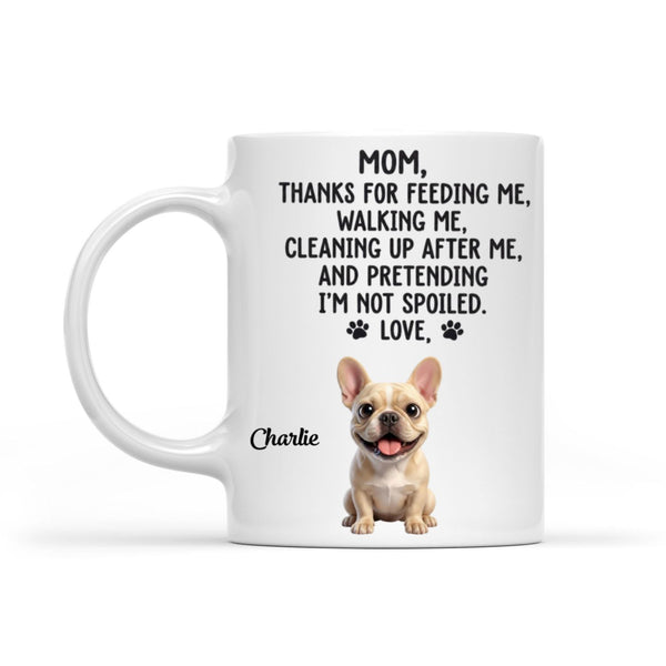 Custom Personalized Dogs Mug for Dog Mom White Edge-to-Edge Mug FSDM27