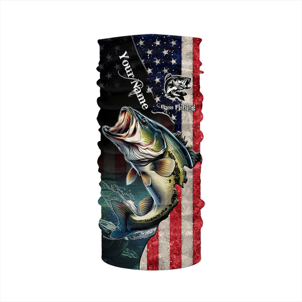 Custom Bass Fishing US flag Long Sleeve Fishing Shirts, Fishing jersey Gifts for men, women, kids TTN15