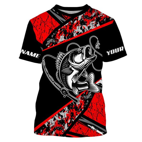 Personalized Bass Fishing Jerseys, Custom Long Sleeve Bass Fishing Tournament Fishing Shirts TTN95