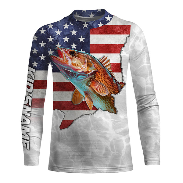 Redfish Red Drum Fishing Custom UV Protection Shirts, Redfish Fishing Jerseys, Fishing Tournament Shirt TTN67