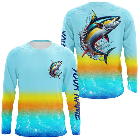 Tuna fishing Custom Name UV protection fishing jersey, fishing tournament shirts TTV44