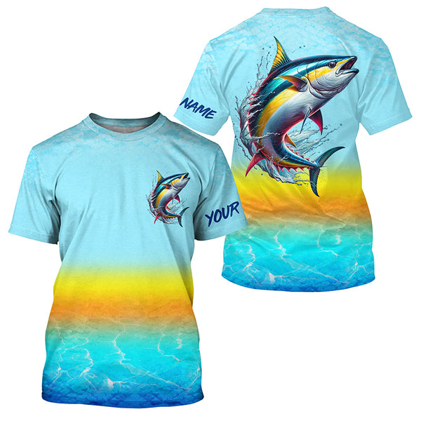 Tuna fishing Custom Name UV protection fishing jersey, fishing tournament shirts TTV44