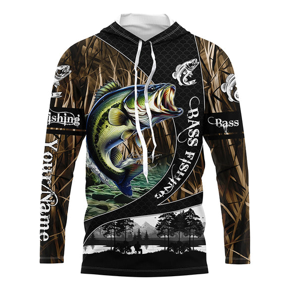 Bass fishing camo fishing Custom name UV protection performance fishing jerseys TTV46