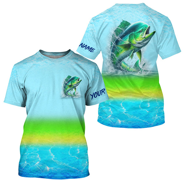 Mahi mahi (Dorado) Fishing Customize Name UV protection quick dry fishing shirts TTV47